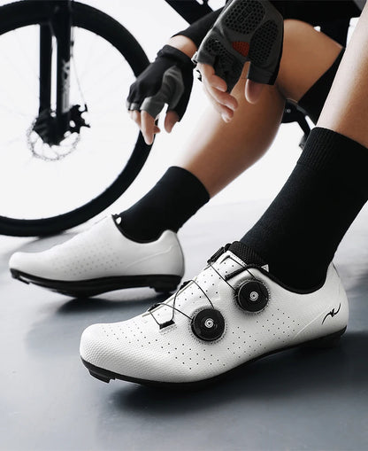 Competition Cycling Sports Shoes Road Bicycle Shoes Unisex Breathable Sports Cycling Shoes Self-locking Racing Bicycle Shoes
