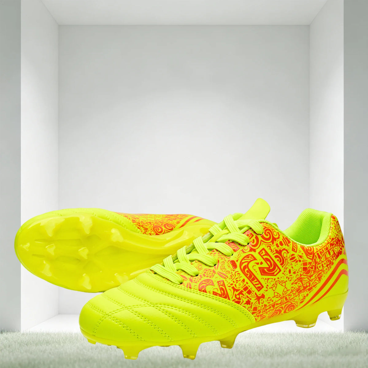 Chaussures de football unisexes pour hommes AG/FG, crampons légers en PU à haute adhérence pour l'entraînement sportif sur gazon extérieur