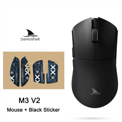Mouse de gaming Darmoshark M3 V2 Double 8K, wireless, tri-mode, 26K DPI, senzor PAW3395, mouse macro pentru gaming, pentru mâini mari, computer, laptop și PC