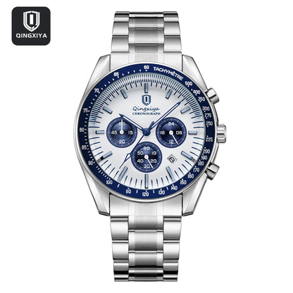 Luxury Brand Men Quartz Watch Waterproof Luminous Stainless Steel Men's Watches 24 Hours Chronograph Date Business Watch For Man