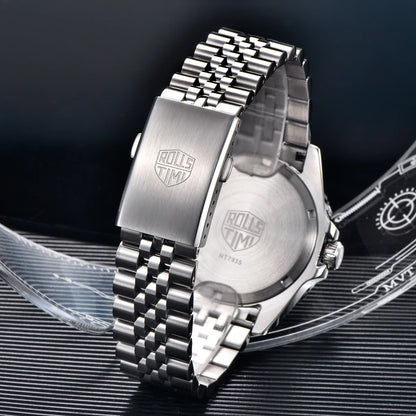 2026 RollsTimi New Men's Watches Luxury GMT Automatic Watch For Men Mechanical Wristwatch AR Sapphire Mirror Luminous Clock NH34