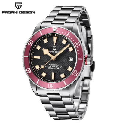 PAGANI DESIGN BB58 Steel Men's Mechanical Wrist Watches Luxury Automatic Watch For Men AR Sapphire Mirror Sport Waterproof Watch