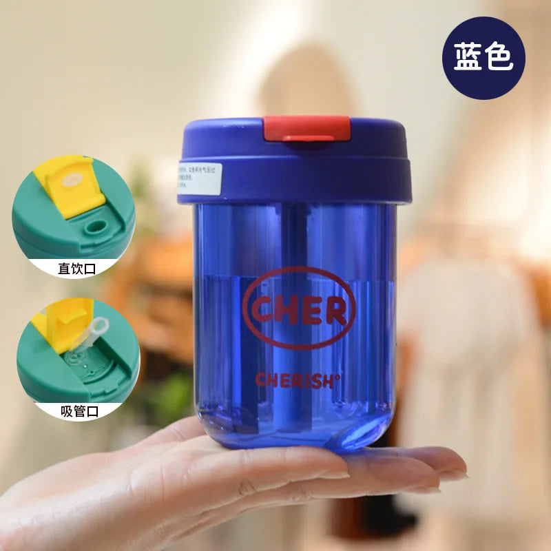 Game Fortnites Mini Straw Cups School Student Plastic Water Bottle Children Leak-proof Coffice Milk Cups Travel Outdoor Office