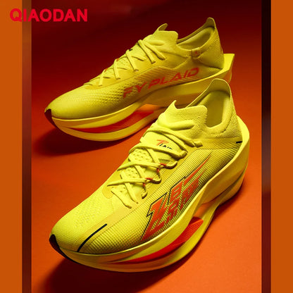 QIAODAN Feiying Plaid 3 Carbon Plate Men's Running Shoes 2026 Marathon Racing Sneakers Rebound Cushion Athletic Shoes QDB023262290