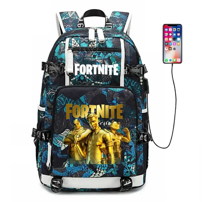 Fortnite Game Print Student Backpack Boys Girls Large Capacity School Bag Waterproof Lightweight Durable Bookbag Birthday Gift