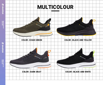 Baasploa Lightweight Running Shoes for Men, Comfortable Men’s Designer Mesh Casual Sneakers, Lace-Up Male Outdoor Sports Tennis Shoes