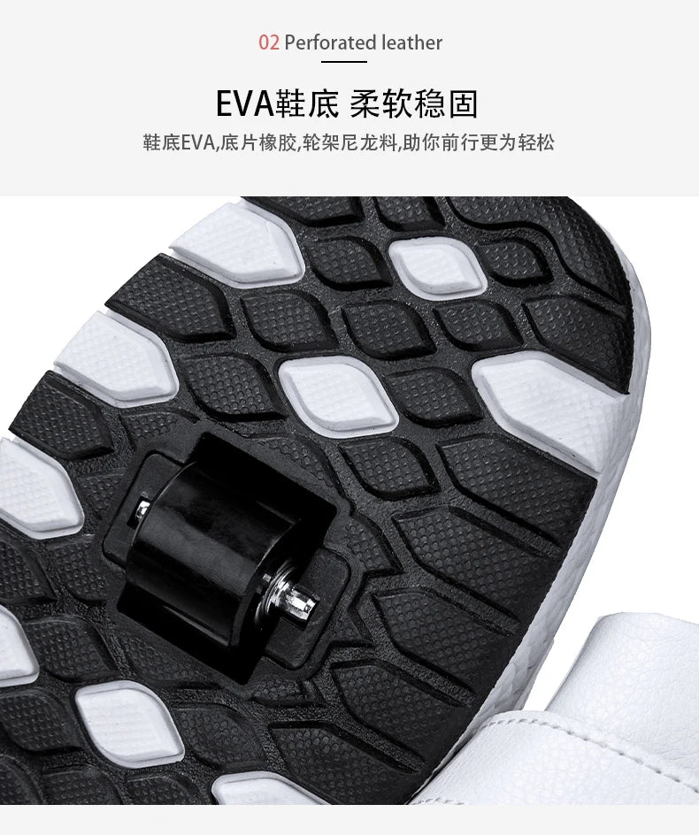 Fashion Flashing Roller Skates Shoes High Quality Roller Skates Boys and Girls Size 27-43 Wheel Sneakers