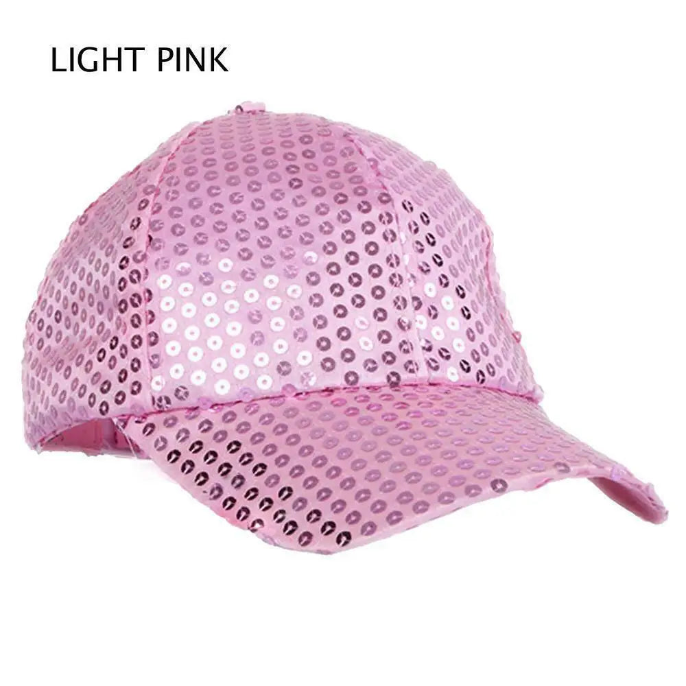 Fashion Baseball Caps Women Girl Ponytail Cap Sequins Shiny Messy Bun Snapback Hat Sun Caps Gorra Casual Ponytail Baseball Caps