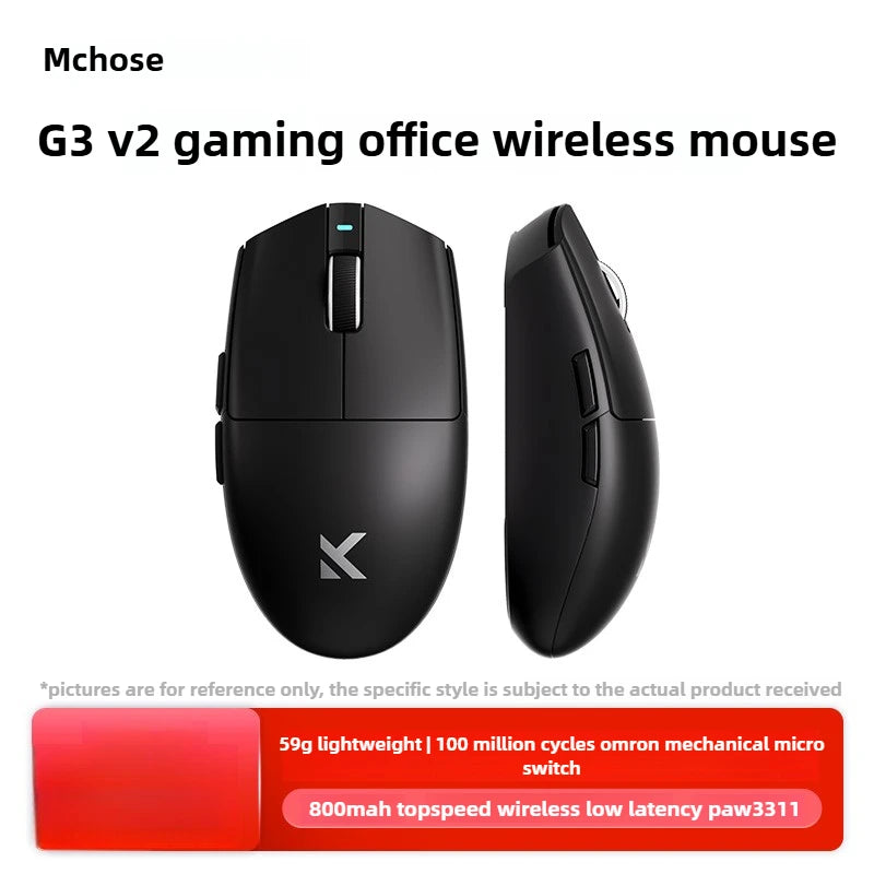 Ratón inalámbrico MCHOSE G3 V2 PRO Bluetooth trimodo ergonómico y ligero para portátil, oficina, gaming y accesorios de ordenador