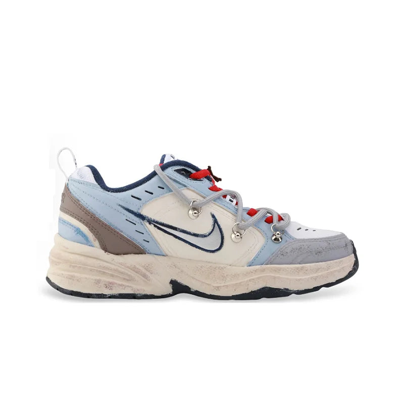 Персонализирани маратонки Nike Air Monarch 4 Drippy Officer Bunny American Retro – изящни, ръчно рисувани, ниски, унисекс маратонки за бягане