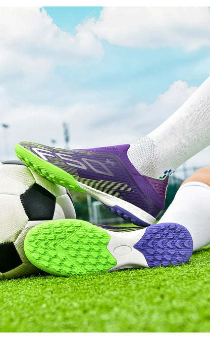 New Men Soccer Shoes Futsal Football Boots Sneakers Match Grass Cleats High-quality Non-Slip Indoor Hot-selling High-top Outdoor