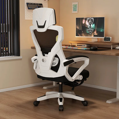 Home computer game competitive seat thickened elastic swivel chair e-sports office chair 4D waist rest can lie down