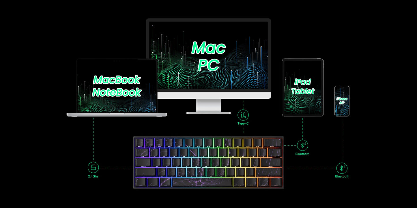 Akko MonsGeek FUN60 PRO&MAX HE Machanical Keyboard Magnetic Switch 60%  Gaming Keyboard Rapid Trigger 8K Custom Keyboard