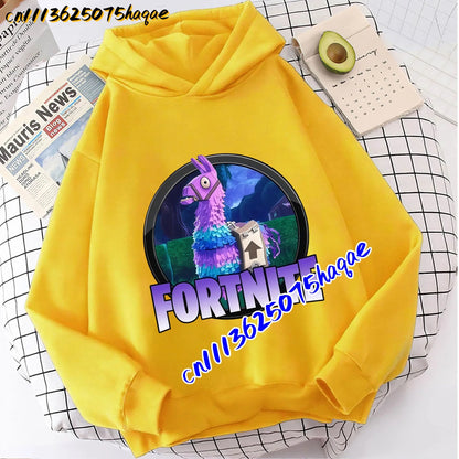 FORTNITED Children Long-sleeved Girls Boy Streetwear Boys Baby Hoodies Pullover Sweatshirt  Anime Fashion Kid Clothing Tops Gift