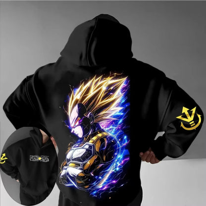 2026 New Dragon Ball Vegeta Printed Hoodie Sweatshirt Men's and Women's Hoodie Men's Tops Sports Hoodie Harajuku Y2K Hoodie
