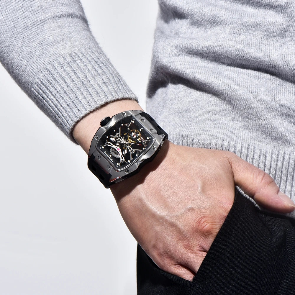 PAGANI DESIGN 2026 42MM New Alien Hollow Back Transparent Movement Luxury Men Watch Sapphire Glass Automatic Men Watches For Men