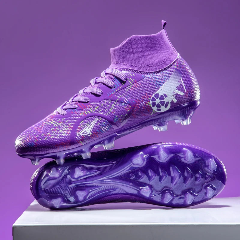 New Men's Football Boots Training Soccer Shoes Breathable Grass Cleats Match Long Spikes Indoor Sneakers Ultralight Drop Shipping