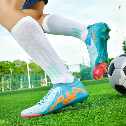 Moški nogometni čevlji za odrasle, protizdrsni, za fante, odrasle, za futsal, športni nogometni čevlji, čevlji s špicami za travo, za notranjo uporabo, ultralahki, za umetno travo, udobni