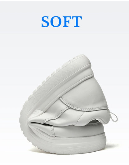 Big Size Lift Men Sneakers Elevator Shoes Heightening Height Increase Insole 7-8CM High Heels Shoes Genuine Leather Sport Shoes
