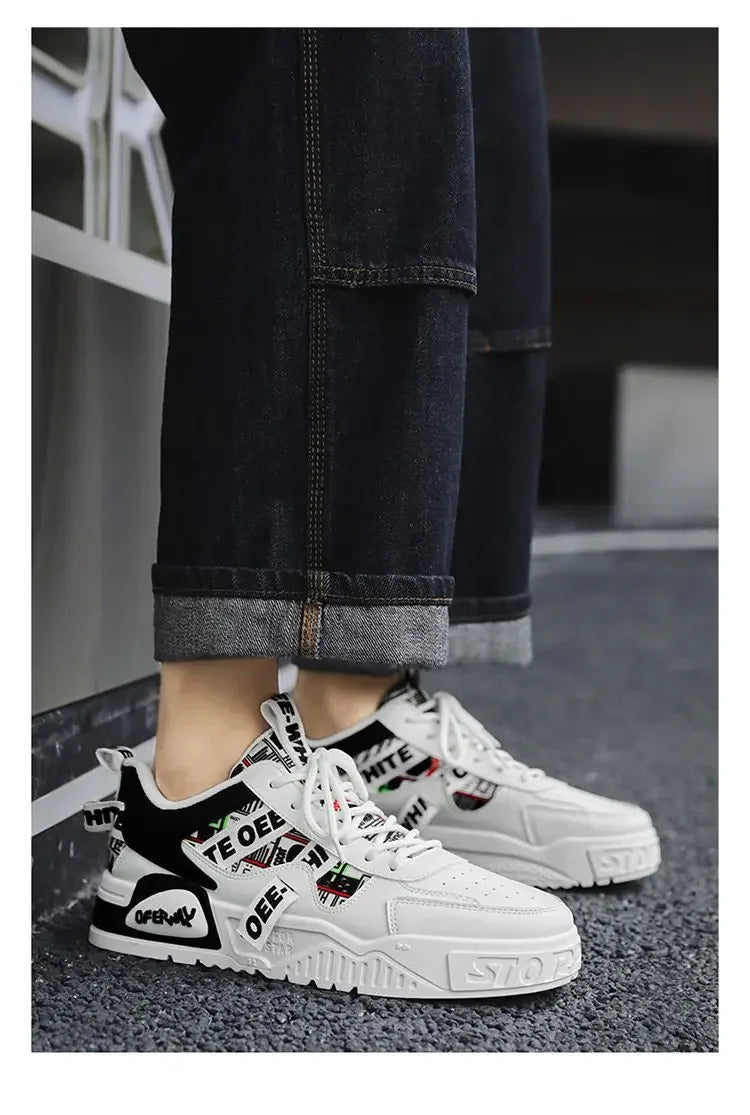 Casual Fashion Leather Sneakers New Skateboard Mens Shoes Outdoor Running Sports shoes Hiking Tennis Platform Luxury footwear