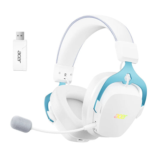 Acer Casque Gaming Sans Fil 2.4GHz Bluetooth 7.1 Surround Sound avec Micro pour PS5 PS4 PC Switch, Son Stéréo pour Joueurs