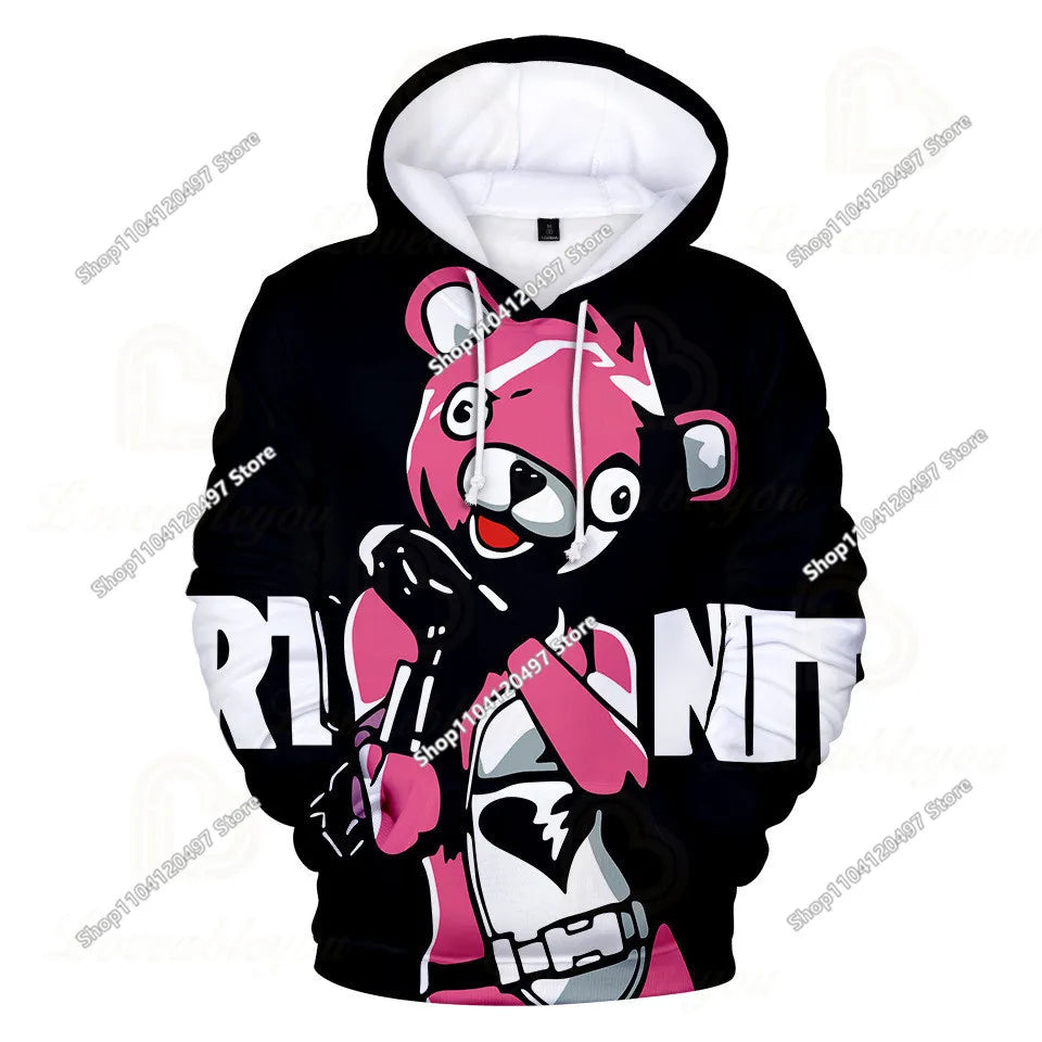 Game Fortnite Hoodies Teenager Boys Hoodie Kids Sweatshirts Cartoon Leisure Outwear Children Cosplay Pullovers Streetwear Gift