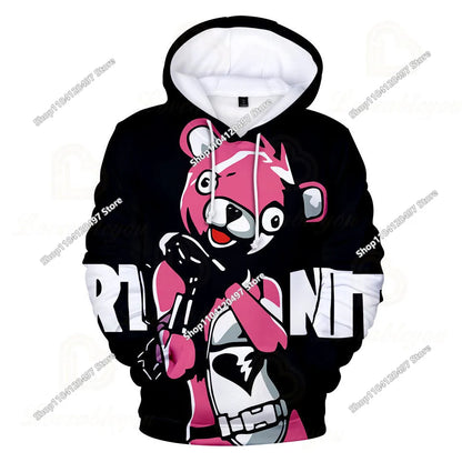 Game Fortnite Hoodies Teenager Boys Hoodie Kids Sweatshirts Cartoon Leisure Outwear Children Cosplay Pullovers Streetwear Gift