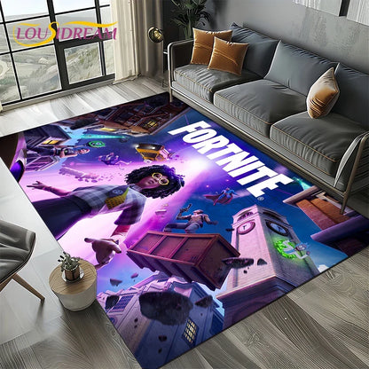 2025 Games 3D F-Fortnite Cartoon Carpet Rug for Living Room Bedroom Home Sofa Decoration,Kids play Area Rug Non-slip Floor Mat