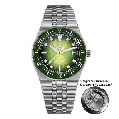 San Martin 40mm Men's Luxury Diver Watch Miyota 9015 Enamel Sunburst Dial Automatic Mechanical Wristwatch Waterproof 200m SN0148