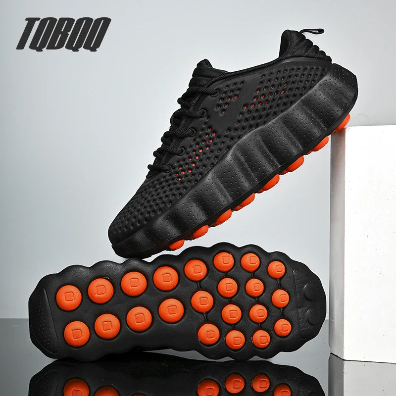 Comfortabele casual herensneakers met voetmassagetechnologie Ademende, lichtgewicht sportschoenen voor dames