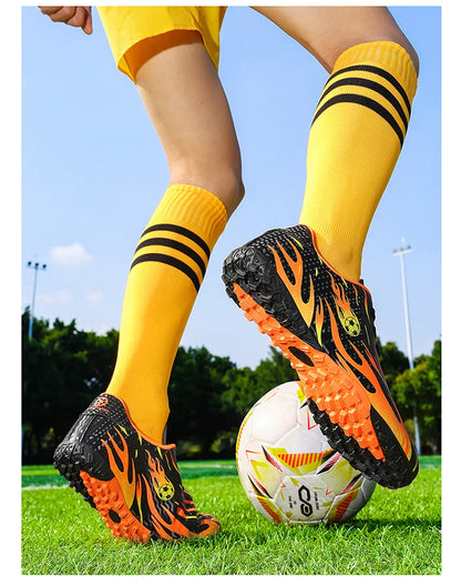 Men Professional Football Boots Cleats Boys Soccer Shoes Ankle Support Cleats Youth Outdoor Match Training Sneakers Non-slip.