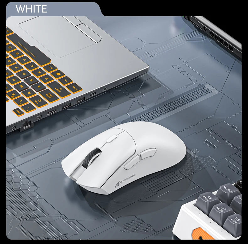 Attack Shark R1 18000dpi Wireless Mouse, 1000Hz, Tri-mode Connection, PAW3311, Macro Gaming Mouse