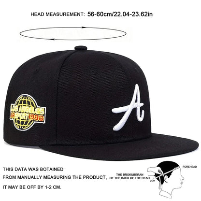 Unisex Gothic Letter Embroidery Hip-hop Hats Spring and Autumn Outdoor Adjustable Casual Hats Sunscreen Hat
