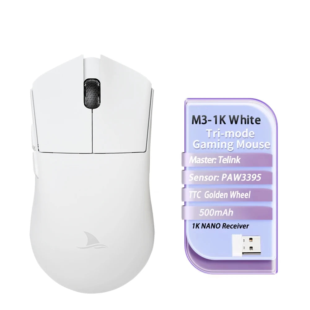 MOTOSPEED Darmoshark M3 V2 8K Gaming Mouse Bluetooth Wireless PAW3395 26,000 DPI Ultra-Light Gaming Mouse for PC, Laptop & Mac