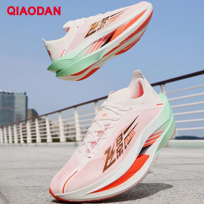 QIAODAN Feiying Plaid 3 Carbon Plate Men's Running Shoes 2026 Marathon Racing Sneakers Rebound Cushion Athletic Shoes QDB023262290