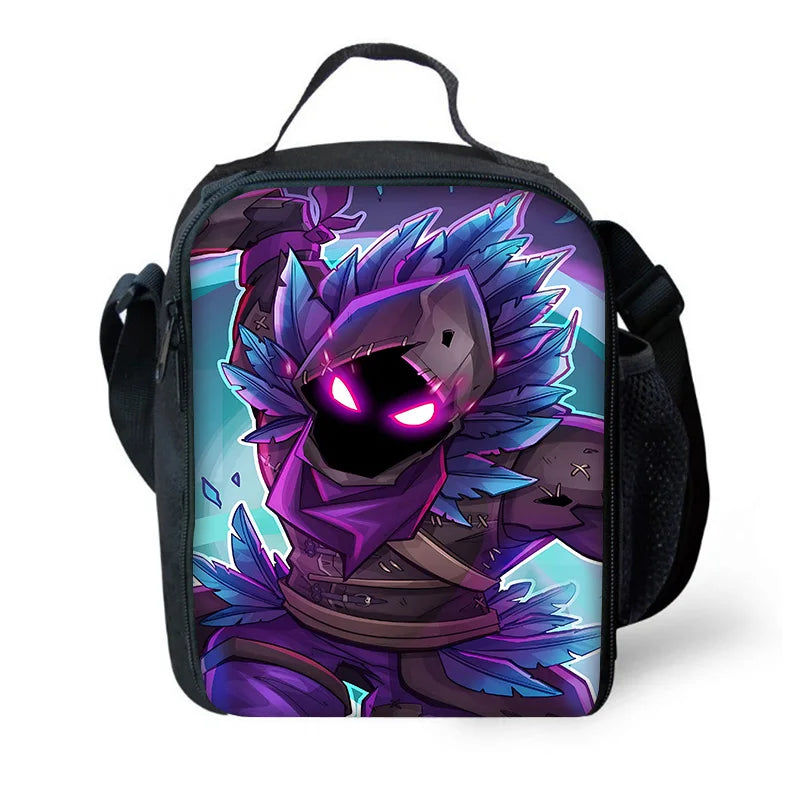 Hot Game Child Backpacks Lunch Bag Pencil Case Pupil Large Capacity School Bags Design-F-FortniteS For Boy Girl Best Gift