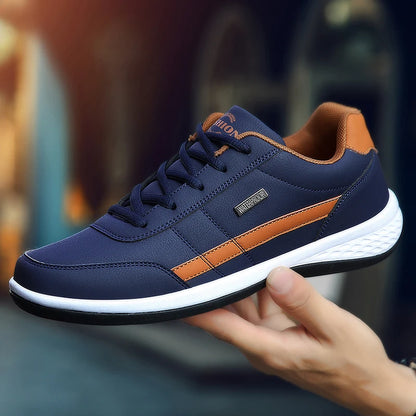 Pantofi din piele pentru bărbați, adidași, pantofi casual la modă, pantofi italieni respirabili pentru timp liber, adidași pentru bărbați, încălțăminte antiderapantă, pantofi vulcanizați pentru bărbați