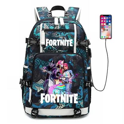 Fortnite Game Print Student Backpack Boys Girls Large Capacity School Bag Waterproof Lightweight Durable Bookbag Birthday Gift