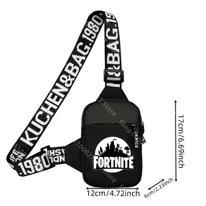 Fortnite Adult Shoulder Bag Sports Casual Lightweight Mini Phone Bags Cartoon Game Figure Printed Men Crossbody Chest Pack Gift