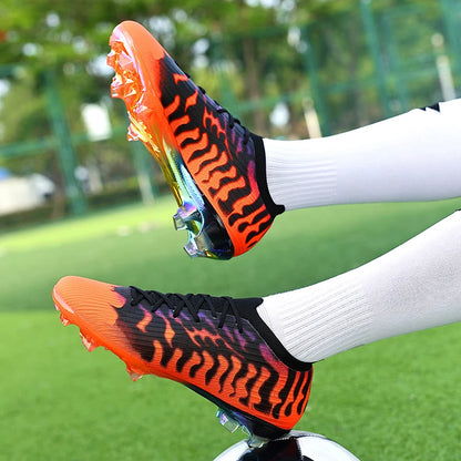 Nouvelles chaussures de football pour hommes, légères, de haute qualité, pour terrain gazonné, best-seller, crampons antidérapants mi-montants pour l'entraînement en extérieur