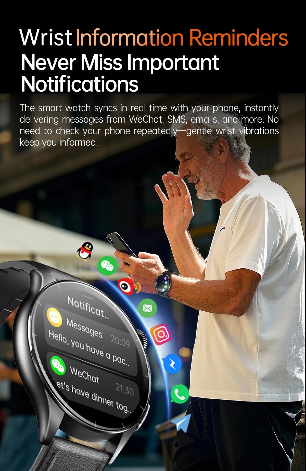 2025 Health Smartwatch for Xiaomi & Huawei ECG + PPG, Blood Pressure, SpO2, Body Analysis, Bluetooth Calling & NFC