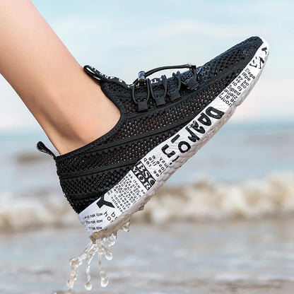 Men and Women Aqua Shoes, Wading Water Upstream Outdoor Sports Beach Sneakers, Canyoning Camping Amphibious River Tracing Creek