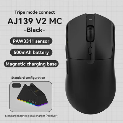 Bežični miš AJAZZ AJ139Pro/AJ139V2MC PMW3395/PAW3311 čipset 12000-26000Dpi profesionalni gaming miš