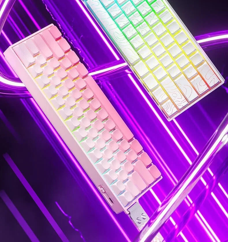 AULA Mini60 HE Magnetic Switch Keyboard RGB Tri-Mode Wireless Mechanical Keyboard, 8000Hz Gaming Keyboard with 0.01mm Rapid Trigger, Bluetooth, 2.4GHz & USB-C