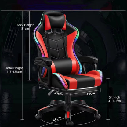 RGB Massage Gaming Chair Adjustable Racing Computer Gaming Chair with Ergonomic Design, Reclining Gamer Chair for Office, PC Gaming & Home Setup