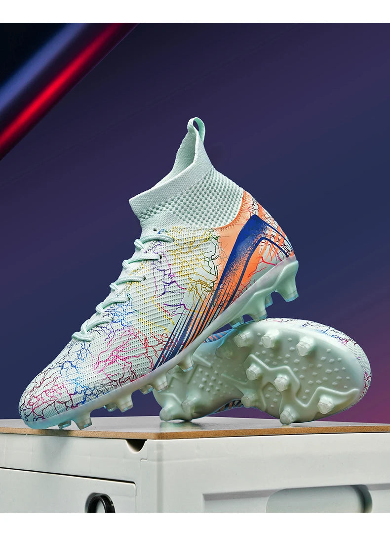 Men Professional Football Shoes Society Cleats Soccer Shoes Original Indoor Football Field Boots Grass Training TF/FG Sneaker