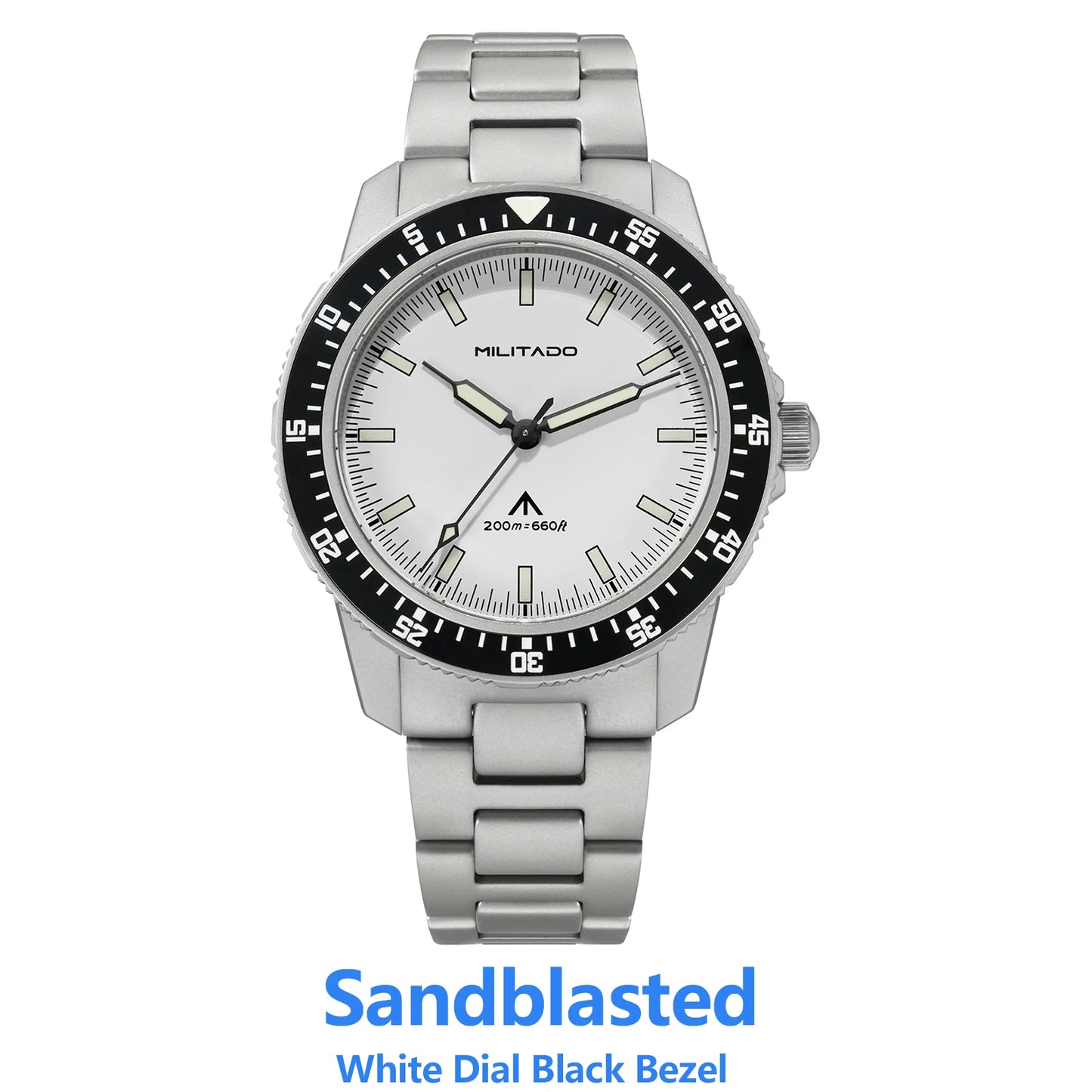 MILITADO ML25 VH31 Sweep Second Quartz Watch Men Swiss Ronda 515 Movement 200m Sapphire Crystal Ceramic Bezel 316L Steel Watches