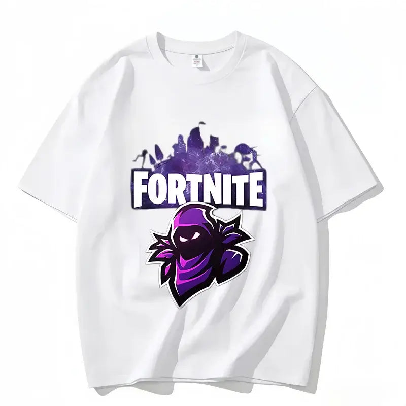 Fortnite Crew Neck T-Shirt Unisex Adult Game Dance Fashion New Pure Cotton Short Sleeve Tops Perfect for Casual Wear Vacations