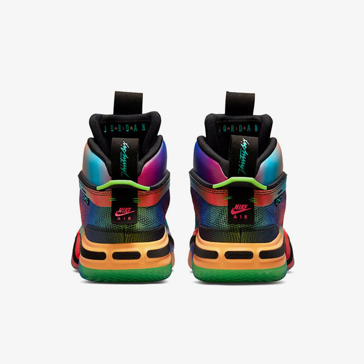 Nike Authentic Jordan Unisex Rainbow Mid-Top strapazierfähige Basketballschuhe DN4200-064