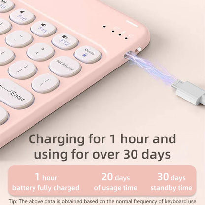 10 in Wireless Keyboard For Apple Xiaomi Huawei Samsung Bluetooth Mouse For iOS Android Windows System Round Keycaps Big Battery